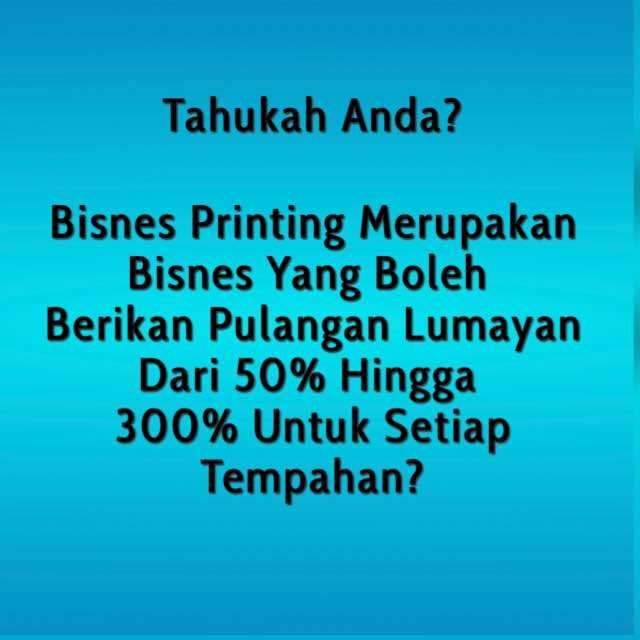 Panduan Bisnes Printing 1